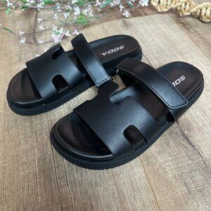 SODA Bianca Black Womens Slide Sandals/NIB/Various
